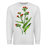 Oatmeal Heather Tassel Flower Illustrations Premium Sweatshirt - LillyAllenDesigns