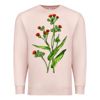 Pale Pink Tassel Flower Illustrations Premium Sweatshirt - LillyAllenDesigns
