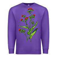 Purple Tassel Flower Illustrations Premium Sweatshirt - LillyAllenDesigns