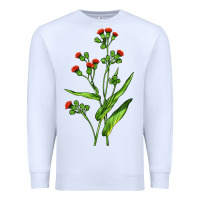 White Tassel Flower Illustrations Premium Sweatshirt - LillyAllenDesigns