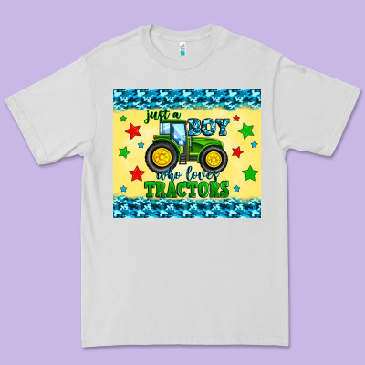 Premium Tee just a boy who loves tractors