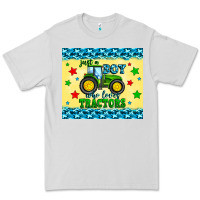 Dove Grey just a boy who loves tractors Premium Tee - Zillion Design Studio