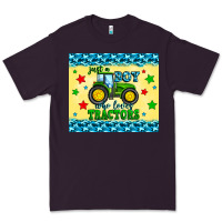 Plum just a boy who loves tractors Premium Tee - Zillion Design Studio