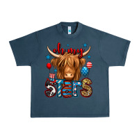 Midnight Navy oh my stars 4th of july shaggy cow Urban Heavy Tee - Jasminsmagicworld