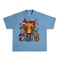 Oh My Stars 4th Of July Shaggy Cow Urban Heavy Tee | Teevron