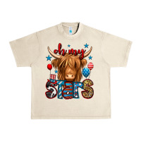 Sandshell oh my stars 4th of july shaggy cow Urban Heavy Tee - Jasminsmagicworld