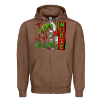 Chestnut grinch hand telemetry nurse Zipper Hoodie - NancyCooperArtShop