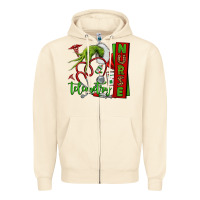 Sandshell grinch hand telemetry nurse Zipper Hoodie - NancyCooperArtShop