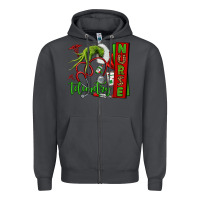 Smoke grinch hand telemetry nurse Zipper Hoodie - NancyCooperArtShop