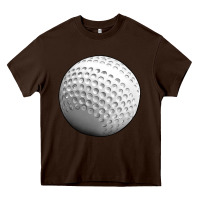 Chocolate Brown hockey ball Heavy Core Tee - texasbilliewilder