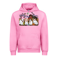 Fuchsia Pink halloween pigs Urban Hoodie - CowGirlArtShop