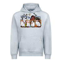 Heather Grey halloween pigs Urban Hoodie - CowGirlArtShop