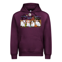 Mauve Wine halloween pigs Urban Hoodie - CowGirlArtShop