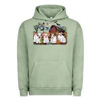 Pigment Oil Green halloween pigs Urban Hoodie - CowGirlArtShop