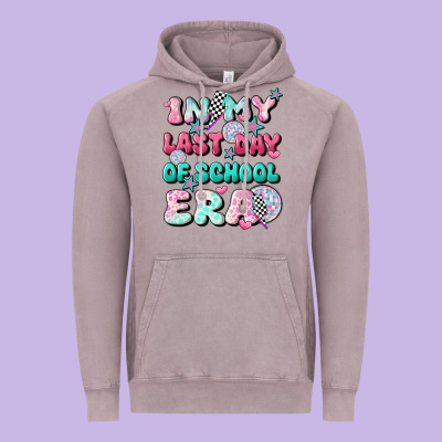 In My Last Day Of School Era Vintage Hoodie Designed By Jahusdesignshop