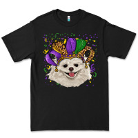 Black mardi gras hat white pomeranian Premium Tee - RanaPortraitStore