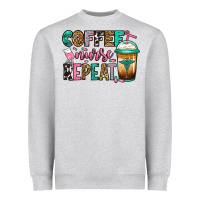 Heather Grey nurse coffee repeat Heavyweight Sweatshirt - Jasminsmagicworld