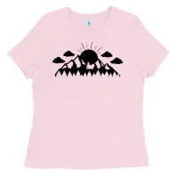 Bubblegum Pink Mountain Ladies Tee - Unal Design