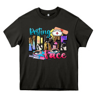 Asphalt resting nurse face Heavy Core Tee - Zillion Design Studio