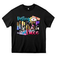 Black resting nurse face Heavy Core Tee - Zillion Design Studio