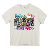 Cream resting nurse face Heavy Core Tee - Zillion Design Studio