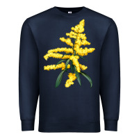 Navy Botanical Goldenrod Illustrations Premium Sweatshirt - LillyAllenDesigns