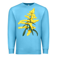 Ocean Blue Botanical Goldenrod Illustrations Premium Sweatshirt - LillyAllenDesigns