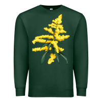 Sports Green Botanical Goldenrod Illustrations Premium Sweatshirt - LillyAllenDesigns