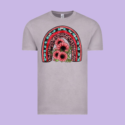 Valentines Sunflower Rainbow Vintage Tee Designed By Jahusdesignshop