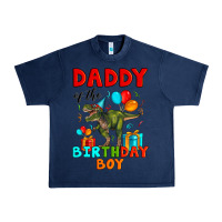 Navy daddy of the birthday boy t rex Urban Heavy Tee - Artiststas