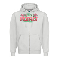 Dove Grey i am not perfect Zipper Hoodie - MaliasSmallBusiness