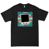 Black gemstone turquoise serape custom photo frame coaster Premium Tee - BarkalooDesign
