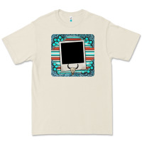 Bone gemstone turquoise serape custom photo frame coaster Premium Tee - BarkalooDesign