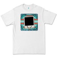 White gemstone turquoise serape custom photo frame coaster Premium Tee - BarkalooDesign