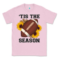 Bubblegum Pink tis the season football sunflower Classic Tee - AdoDesignShop
