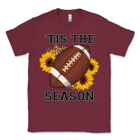 Burgundy tis the season football sunflower Classic Tee - AdoDesignShop