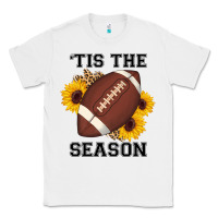 White tis the season football sunflower Classic Tee - AdoDesignShop