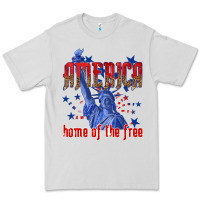 Dove Grey America home of the free Premium Tee - texasbilliewilder
