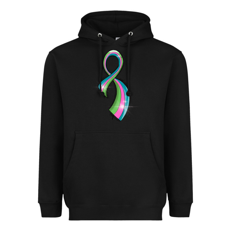Metastatic Breast Cancer Ribbon Heavyweight Hoodie by LillyAllenDesigns | Teevron