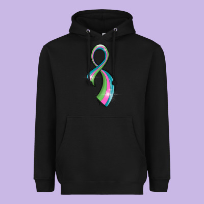 Metastatic Breast Cancer Ribbon Heavyweight Hoodie Designed By Lillyallendesigns
