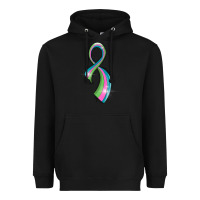 Black metastatic breast cancer ribbon Heavyweight Hoodie - LillyAllenDesigns
