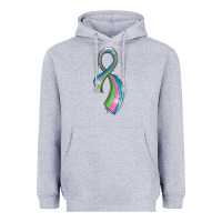 Heather Grey metastatic breast cancer ribbon Heavyweight Hoodie - LillyAllenDesigns