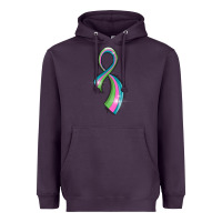 Plum metastatic breast cancer ribbon Heavyweight Hoodie - LillyAllenDesigns