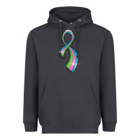 Smoke metastatic breast cancer ribbon Heavyweight Hoodie - LillyAllenDesigns