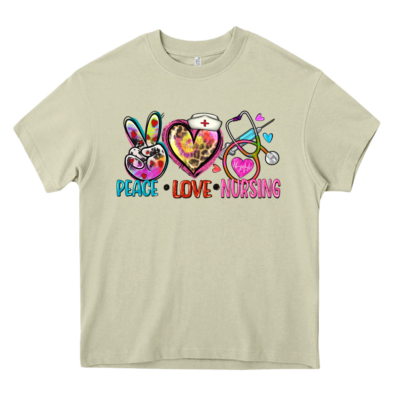 Peace Love Nursing Heavy Core Tee by Zillion Design Studio | Teevron