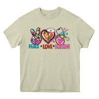 Mossy peace love nursing Heavy Core Tee - Zillion Design Studio