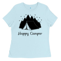 Baby Blue camping Ladies Tee - Unal Design