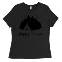 Black camping Ladies Tee - Unal Design