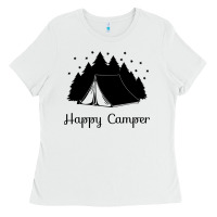 White camping Ladies Tee - Unal Design