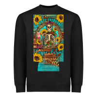 Black i hate everyone but coffee helps western skeleton coffee sunflowers 12 Heavyweight Sweatshirt - Artiststas